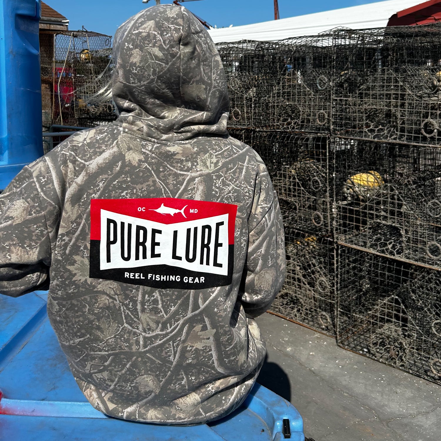 camo pattern fishing lure Champ Camo Hoodie Deadtree / 3XL