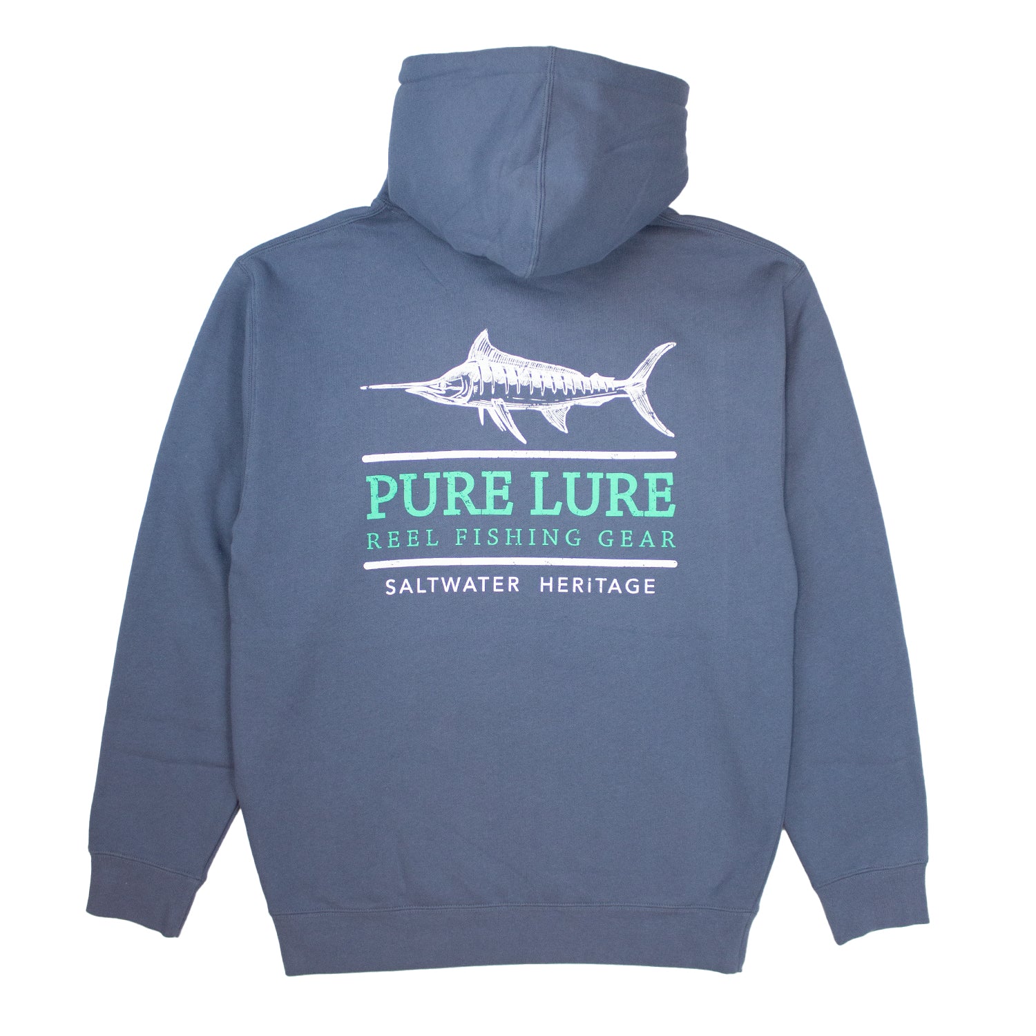 Ink Pen Hood, a heavy hoodie for those hooked on marlin Gun Metal / 2X Ink Pen Hood, a heavy hoodie for those hooked on marlin Gun Metal / 2X