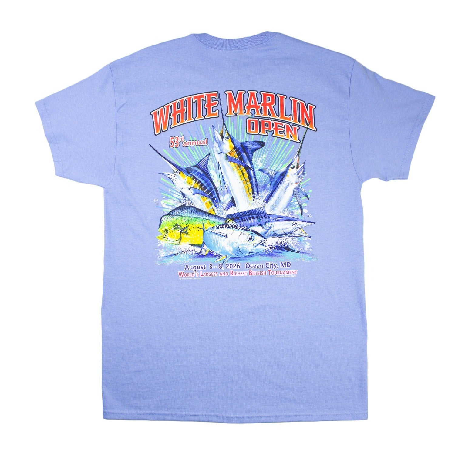 NO BAYSTARS,NO LIFE. Tシャツ ホワイト×ロイヤルブルー L White Marlin Open 2026 T-Shirt