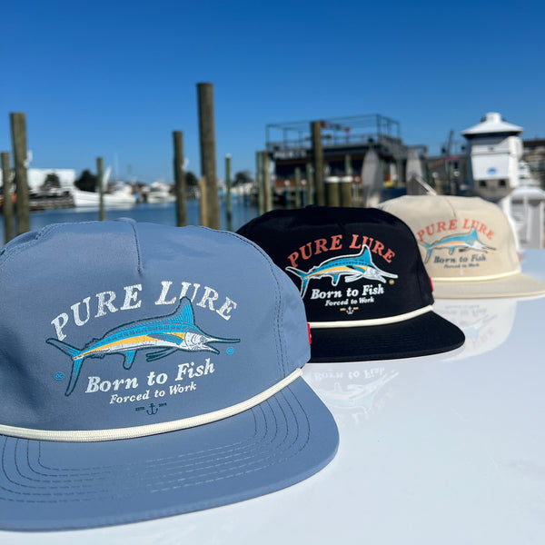 Born To Fish Hat Light Denim