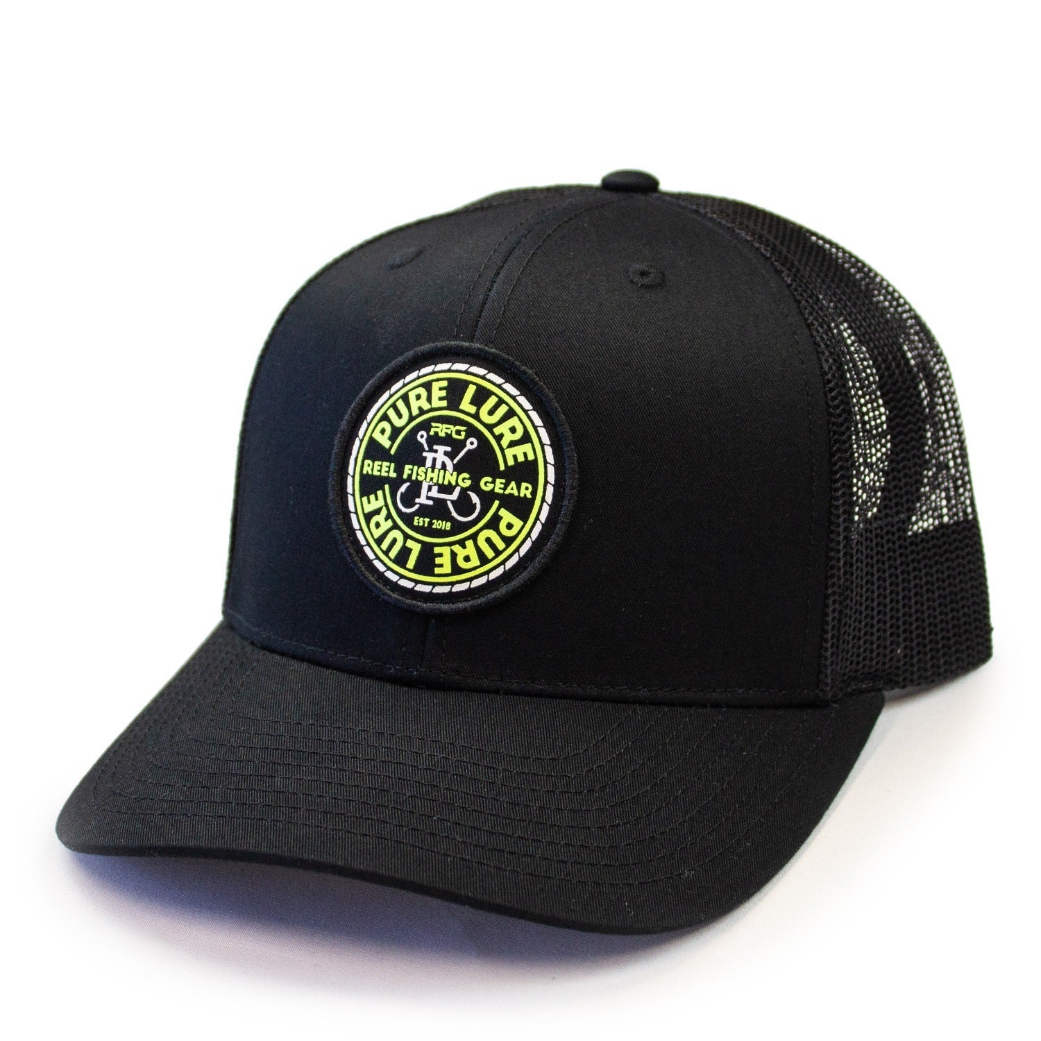 baseball cap fishing hats lures Longfin Hat Black / Lime / One size fits most
